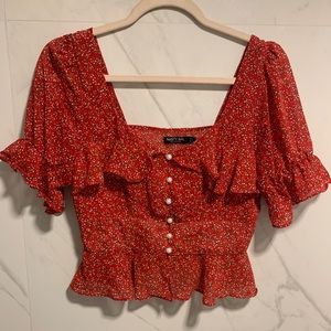 Nasty Gal Cropped Blouse